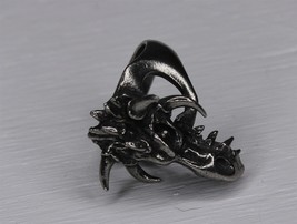 Dragon Skull Ring Size 6 Alchemy Gothic English Pewter - £43.48 GBP