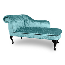 Ashford Handmade Shimmer Aqua Blue Chaise Lounge Bedroom Accent  - £249.32 GBP