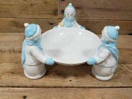 Avon Presidents Club Holiday Gift Collection Avon Snow Lady Candy Dish  - £7.72 GBP