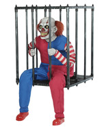 Animated Laughing Clown Inside Cage Walk-Around Halloween Costume Access... - £157.63 GBP