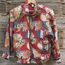Vintage Womens Fuda Printed Jacket 1990s Size S Small Silk - £46.46 GBP