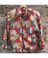 Vintage Womens Fuda Printed Jacket 1990s Size S Small Silk - £45.81 GBP