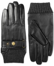 $80 Isotoner Men&#39;s Leather Snap-Cuff Driving Gloves, Size: Large - £22.21 GBP