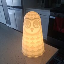IKEA OWL LAMP White SOLBO DESK LIGHT LED SOFT NIGHTLIGHT 9” table Lamp - $27.01