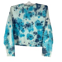 Goodfellow &amp; Co Blue Tie Dye Long Sleeve Shirt Mens XL Standard Crew Nec... - $19.32