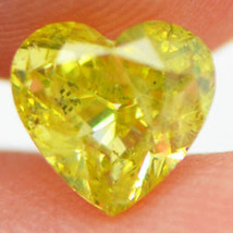 Heart Cut Diamond Fancy Yellow Color SI2 Certified Natural Enhanced 1.22 Carat - £865.09 GBP