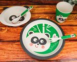 China Panda 5 Piece Organic Bamboo Dinnerware Set For Kids Children Todd... - $26.99