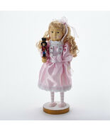 KURT S. ADLER 12&quot; HOLLYWOOD WOODEN NUTCRACKER CLARA CHRISTMAS DECORATION - $706.74 MXN