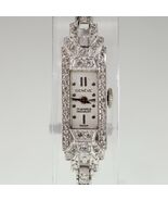 Geneve Platinum Diamond Women's Hand-Winding Watch w/ Milgrain Detailing - $3,855.01