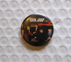 Duran Duran Vintage 1980&#39;s Badge Button Pin Pop Rock New Wave Band Shot ... - £7.26 GBP