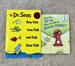 Dr Seuss Children’s Books Sesame Street Elmo &amp; One Fish Two Fish Red Fish - £12.19 GBP