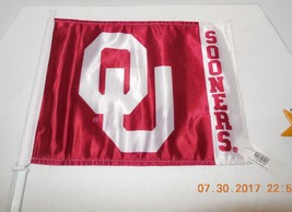 Oklahoma University OU Sooners Auto Window Flag NCAA College - £19.08 GBP