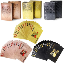 3 Decks Waterproof Playing Cards Plastic Deck of Playing Poker Cards Cool Black - £16.86 GBP
