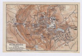 1904 Original Antique Map Of Castle Schloss Wilhelmshöhe / Germany - £15.04 GBP