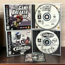 (2 Lot) NFL GameDay 2000 &amp; NCAA Game Breaker 98 PlayStation PS1 Complete CIB - £10.61 GBP