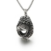 Shark Pendant Necklace Men&#39;s Fierce Jewelry Chain Punk Style Gift For Friends - £16.46 GBP