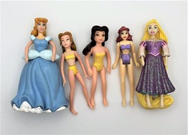 Disney Princess Vintage Mini Dolls Play Set Ariel, Belle, Cinderella, Rapunzel - £8.60 GBP