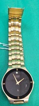 Vtg Gold Plated Citizens Watch Japan 30mm Unisex Quartz Wristwatch Black Face - £32.91 GBP