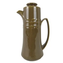 Vintage MCM Homer Laughlin Granada Sheffield Coffee Tea Pot &amp; Lid Olive Green - £34.24 GBP