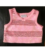 Build A Bear Workshop Pink Tank Top With Pearly &amp; Fuchsia Sequins - $9.20 CAD