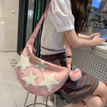 Cute Five-pointed Star Messenger Bag Tote Bag Leisure Backpack Large Capacity Sh - £18.04 GBP