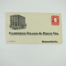 US Postal Stationery Campbell Glass &amp; Paint Co Kansas City Missouri 2c Antique - £7.85 GBP