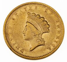 1855 $1 Type 2 Gold Dollar Coin in XF Extra Fine Condition, Nice Early U... - $18,310.41 MXN
