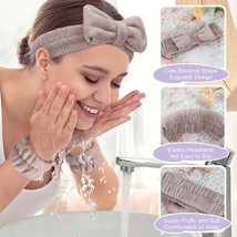 Crosize 7 Pack Face Wash Headband and Wristband Set for Women, Cute Spa ... - £10.17 GBP