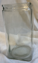 Square Glass Canister 8”x 3.75”x3.75”. NO LID - £5.60 GBP