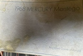1968 Mercury Montego Registered OWNER&#39;S Manuale - $8.49