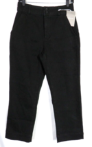 Everlane Women&#39;s The Organic Straight Leg High Rise Crop Pants Black Twill Sz 10 - £43.45 GBP