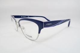 New Vogue VO 4033 5029 Shiny Blue/Silver Authentic Eyeglasses 51mm w/ Case - $58.41