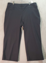 Napa Valley Capri Pants Womens Size 16 Black Rayon Pockets Elastic Waist... - £11.18 GBP