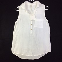 Beach Lunch Lounge Womens Top Size M White Sleeveless Shirt Pullover Res... - $19.75