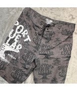 Troll Co. Board Shorts Support Blue Collar Graphic Print Swim Trunks 32 - $26.00