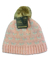 Field And Stream Cozy Cabin Pom comfortable snug Fit Beanie Pink  Youth  Hat NWT - £11.19 GBP