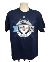 2018 New York Yankees Tampa Bay Opening Day Adult Large Blue TShirt - £17.52 GBP