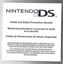 Nintendo DS Health and Safety Precautions Instruction Manual only - $4.85