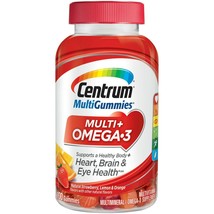 Centrum Multi Gummies Multi + Omega-3 100 Count Heart Brain and Eye Health..+ - £25.31 GBP