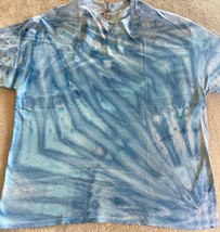NEW Gildan Mens Blue Ice Tie Dye Short Sleeve Shirt XXL - £13.66 GBP