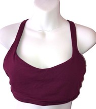 Lululemon Free To Be Sports Bra Burgundy Size 10 Stretch Gym Strappy - £14.74 GBP