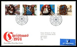 1974 Scotland Uk Gb Fdc Air Mail Cover - Christmas, Edinburgh P4 - £2.34 GBP