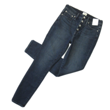 NWT J.Crew 10&quot; Highest-rise Toothpick in Sound Blue Wash Button Fly Jeans 26 - £33.31 GBP