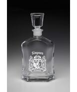Simpson Irish Coat of Arms Whiskey Decanter (Sand Etched) - $52.92