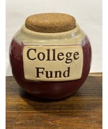 Tumbleweed Pottery COLLEGE FUND Pottery Jar With Cork Top - $20.53 CAD