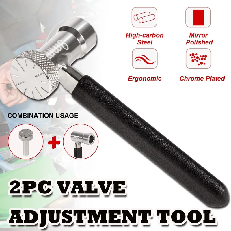 Motorcycle Valve Adjustment Tool Set - 2PCS, 9MM Lock Nut Wrench, 3MM Tappet A - £26.39 GBP