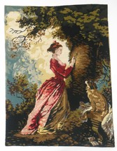 THE SOUVENIR Jean Honore Fragonard Completed EMBROIDERY ART PANEL 20x27&quot; - $149.95