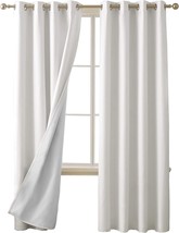 Deconovo White Blackout Curtains With 3 Pass 2 Panels, 52X84 Inch Energy - £29.01 GBP