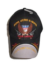 God Guns and Guts Lets Keep All Three Made America Black Baseball Ball Cap Hat - £9.36 GBP