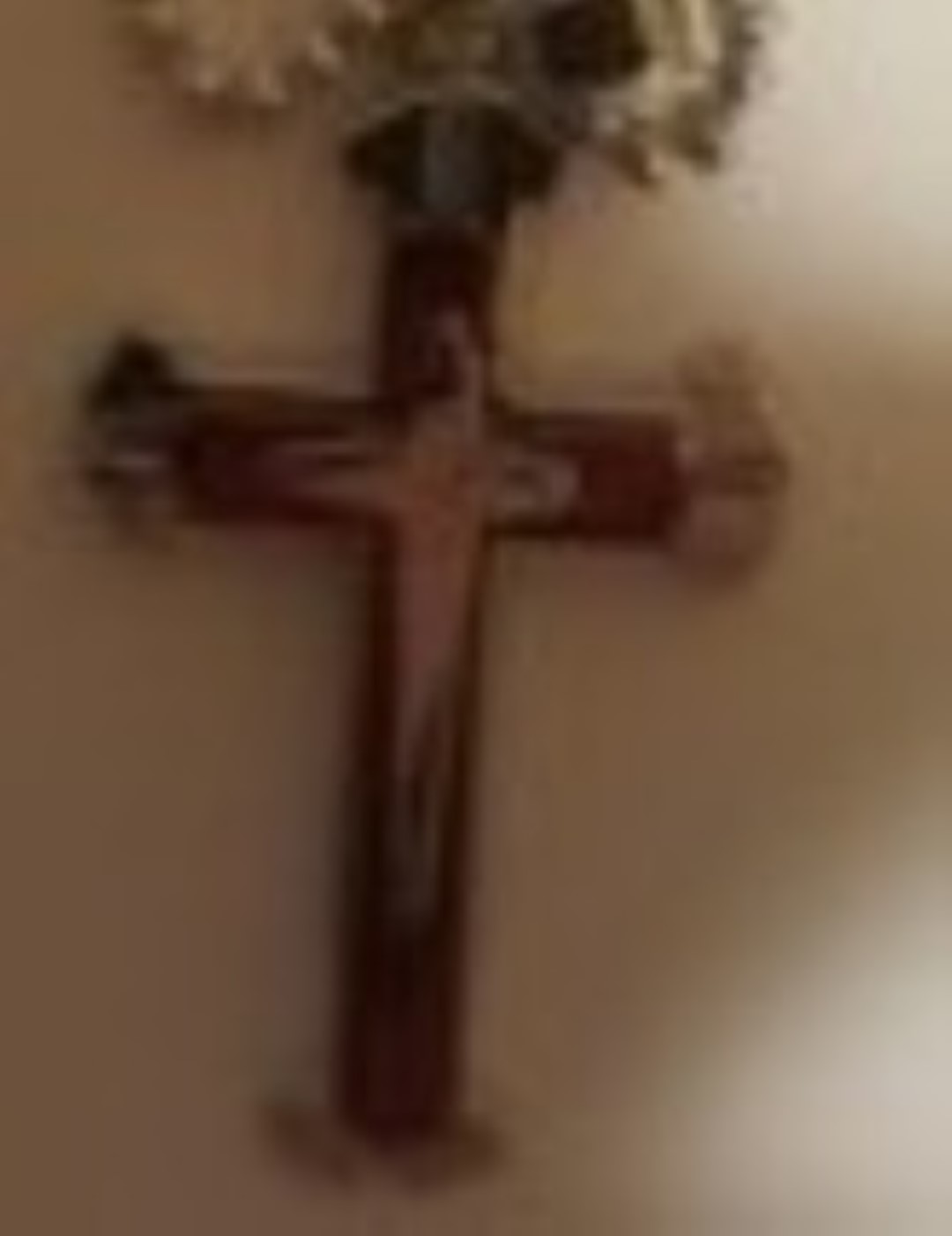 Christian Cross Necklace - Red